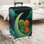 1-Piece Dinosaur Moon Stars Clouds Night Cute  Suitcase Luggage Cover, Stretch Protective Sleeve