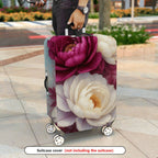 1-Piece Floral Peony Vintage Art Elegant Stylish  Suitcase Luggage Cover, Stretch Protective Sleeve