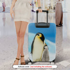1-Piece Penguin Family Arctic Nature Wildlife Cute Travel  Suitcase Luggage Cover, Stretch Protective Sleeve