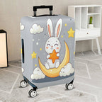 1-Piece Rabbit Moon Star Cloud Cute Soft Dreamy  Suitcase Luggage Cover, Stretch Protective Sleeve