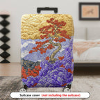 1-Piece Landscape Tree Red Mountain Cloud  Suitcase Luggage Cover, Stretch Protective Sleeve