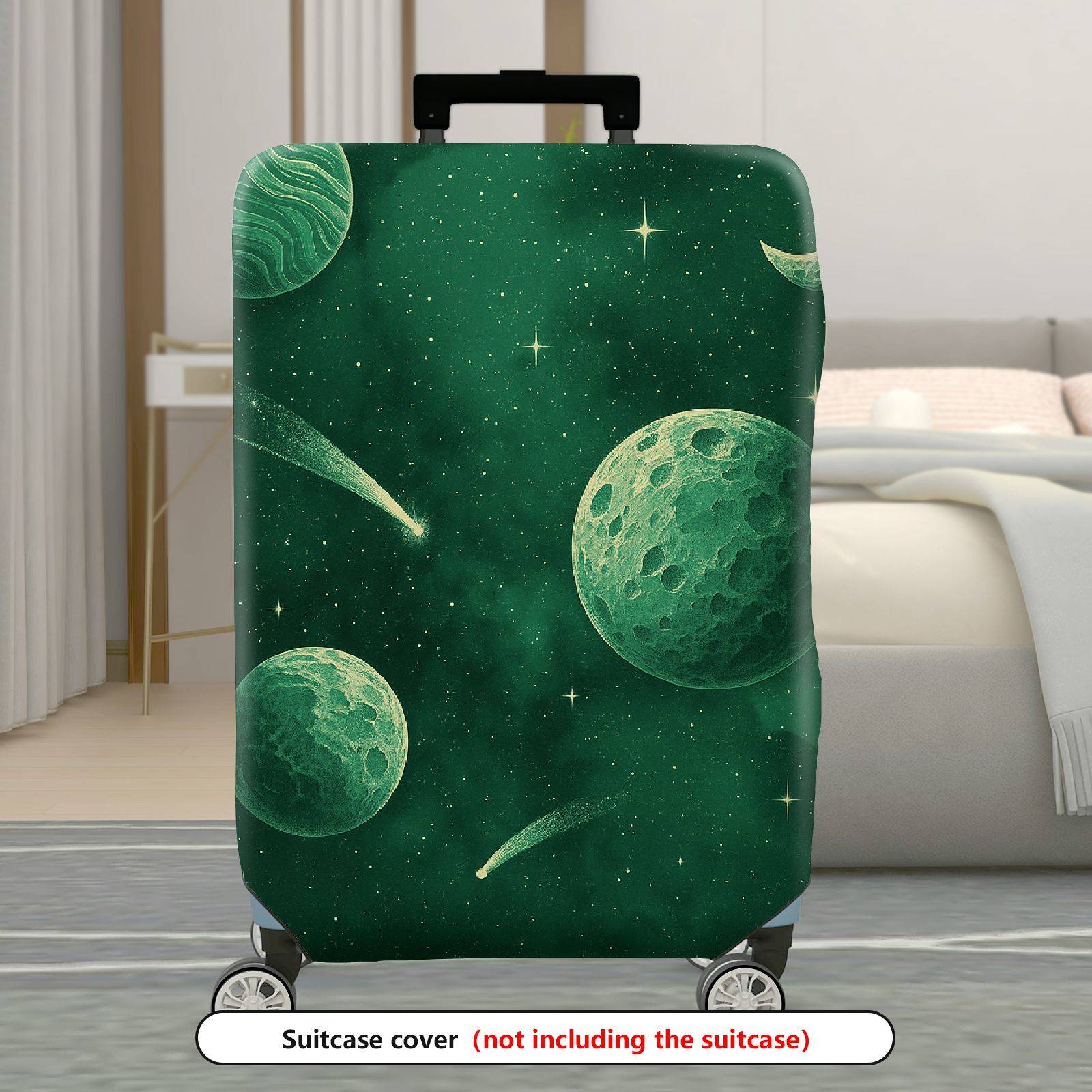 1-Piece Galaxy Space Planet Stars Moon Cosmic  Suitcase Luggage Cover, Stretch Protective Sleeve