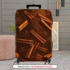 1-Piece Cinnamon Spice Holiday Winter Cocoa Travel Aroma  Suitcase Luggage Cover, Stretch Protective Sleeve