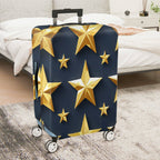 1-Piece Gold Star Pattern Travel Business Holiday Luggage  Suitcase Luggage Cover, Stretch Protective Sleeve