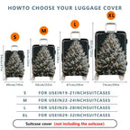 1-Piece Christmas Snow Tree Festive Winter Holiday  Suitcase Luggage Cover, Stretch Protective Sleeve