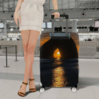 1-Piece Sunset Ocean Arch Nature Landscape Scenic Evening  Suitcase Luggage Cover, Stretch Protective Sleeve