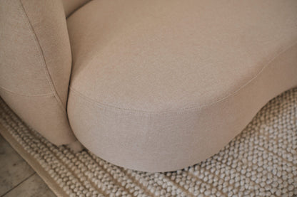 Canapé design tissu beige Bianca