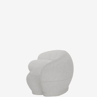 Canapé blanc tissu bouclette Bianca