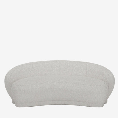 Canapé blanc tissu bouclette Bianca