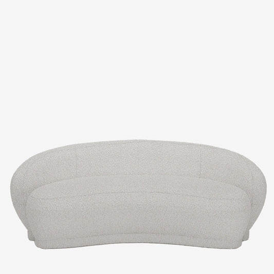 Canapé blanc tissu bouclette Bianca