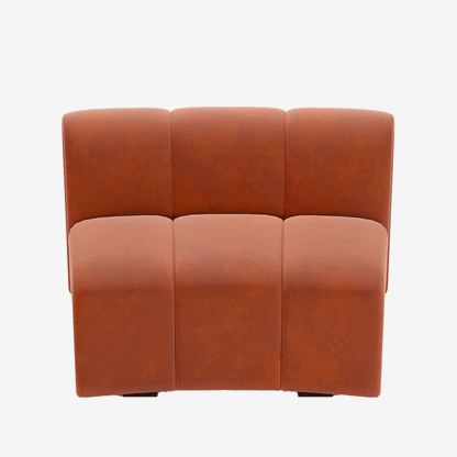 Chauffeuse d'angle pour canapé modulable en velours ocre Hélène