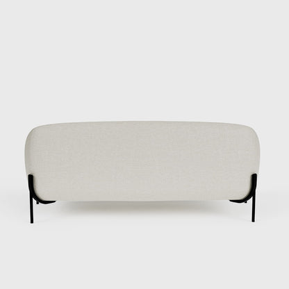 Joyce – Canapé design arrondi tissu chenille blanc