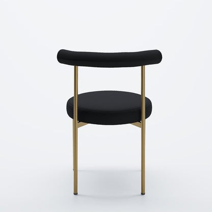 Lot de 2 chaises de table velours noir