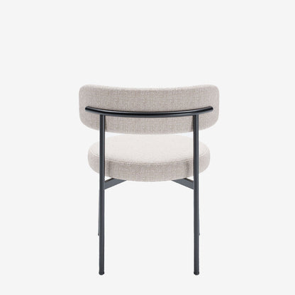 Lot de 2 chaises de table velours crème Scarlett