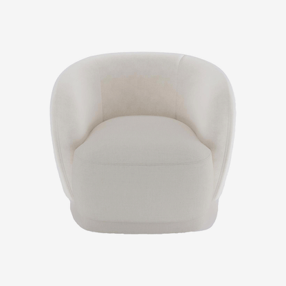 Fauteuil en tissu beige Victoria