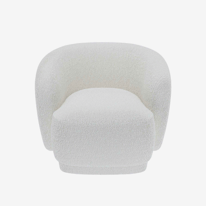Fauteuil bouclette blanc Victoria