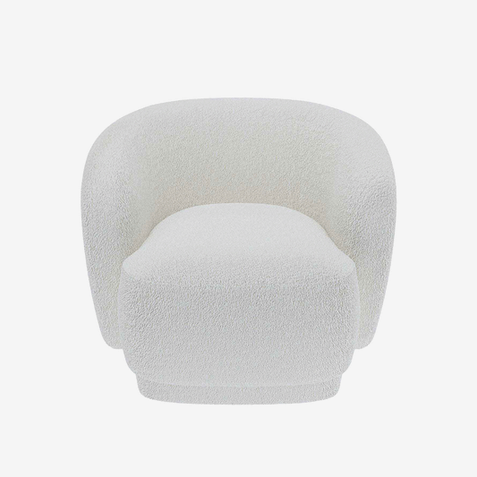 Fauteuil bouclette blanc Victoria