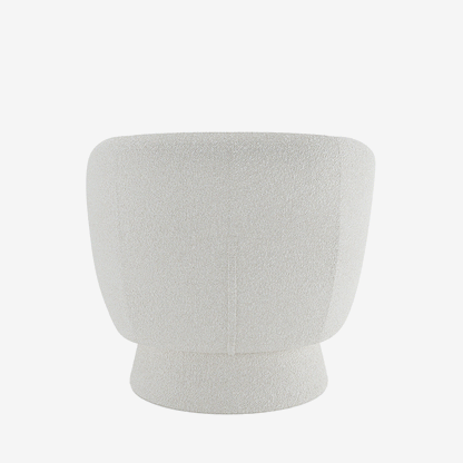Fauteuil bouclette pivotant blanc Salma