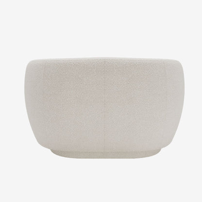 Causeuse Joshua - Fauteuil 2 places en tissu bouclette crème