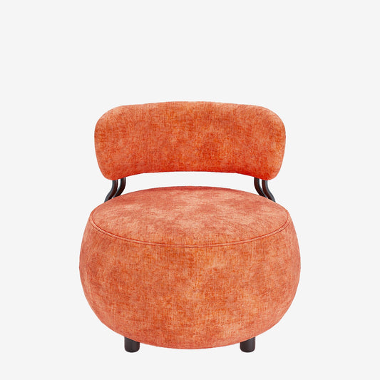 Fauteuil rond en velours