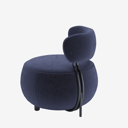 Fauteuil rond en velours