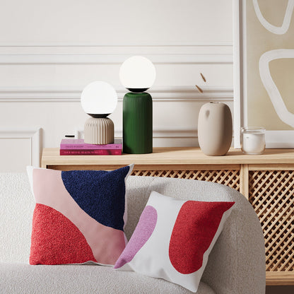Lampe à poser en céramique verte et globe de verre Gauguin