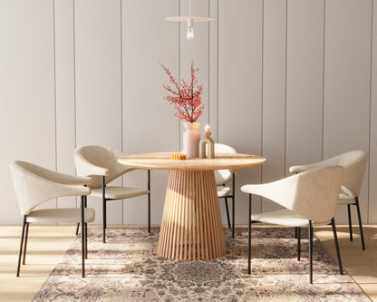 Lot de 2 chaises avec accoudoirs design en velours beige Jeanne