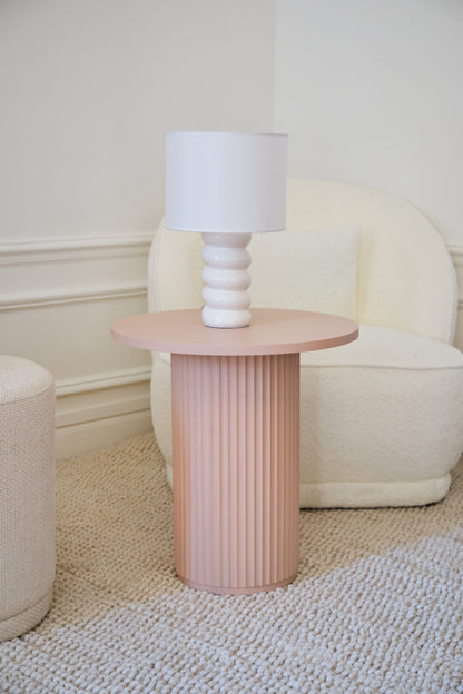 Lampe à poser en céramique et tissu Montaigne