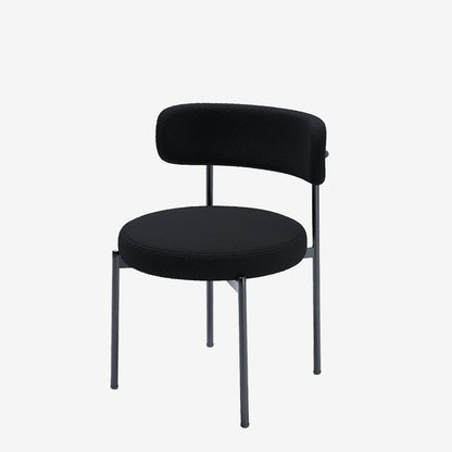 Lot de 2 chaises de table bouclette grise anthracite Scarlett