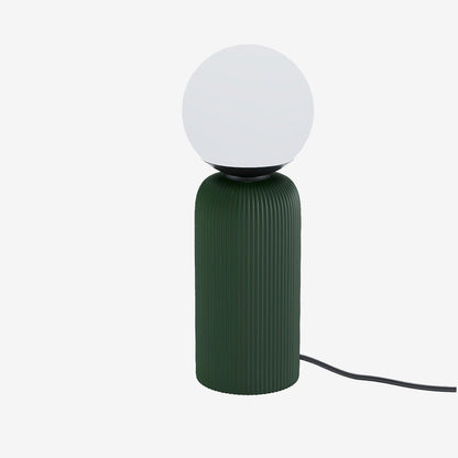 Lampe à poser en céramique verte et globe de verre Gauguin