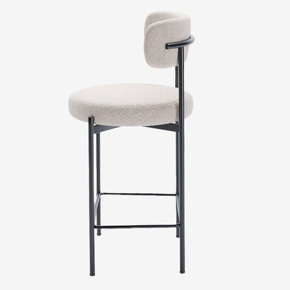 Lot de 2 chaises de bar velours crème Charlotte