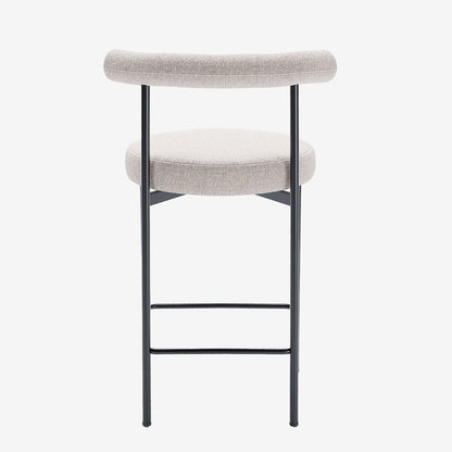 Lot de 2 chaises de bar velours crème Charlotte