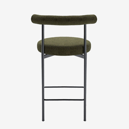 Lot de 2 chaises de bar velours vert Charlotte