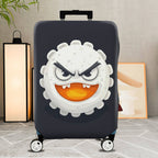 1-Piece Angry Face Humorous  Quirky Fun  Suitcase Luggage Cover, Stretch Protective Sleeve