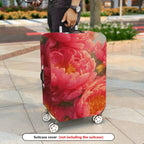 1-Piece Floral Peony Pink Sparkle Artistic Nature  Suitcase Luggage Cover, Stretch Protective Sleeve
