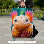 1-Piece Cute Colorful Axolotl Sea Animal Luggage  Suitcase Luggage Cover, Stretch Protective Sleeve