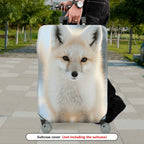 1-Piece Cute Fox Snowy Forest Animal Wildlife Nature Art  Suitcase Luggage Cover, Stretch Protective Sleeve