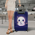 1-Piece Cute Ghost  Purple Starry Night Fantasy  Suitcase Luggage Cover, Stretch Protective Sleeve