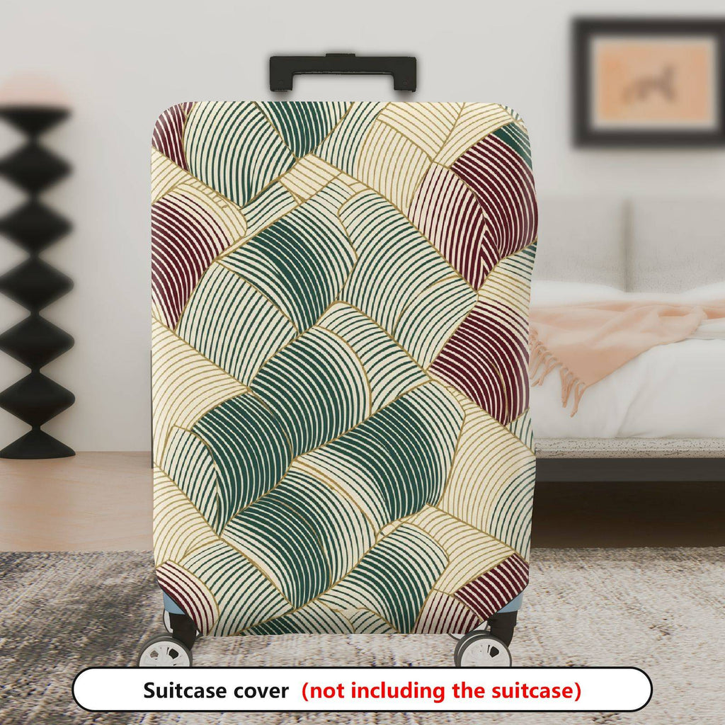 1-Piece Abstract Geometric Colorful Modern Stylish Elegant  Suitcase Luggage Cover, Stretch Protective Sleeve