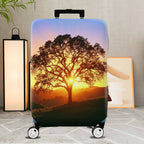 1-Piece Sunrise Tree Nature Landscape Scenery Sunset  Suitcase Luggage Cover, Stretch Protective Sleeve