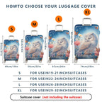 1-Piece Floral Owl Butterfly Starry Nature Dreamy  Suitcase Luggage Cover, Stretch Protective Sleeve