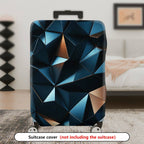 1-Piece Geometric Abstract Modern Stylish Artistic Unique  Suitcase Luggage Cover, Stretch Protective Sleeve