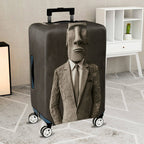 1-Piece Abstract Sculpture Suit Moai Art Stone  Suitcase Luggage Cover, Stretch Protective Sleeve
