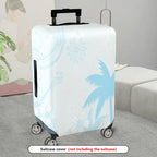 1-Piece Hawaiian Palm Beach Floral Music Landscape  Suitcase Luggage Cover, Stretch Protective Sleeve