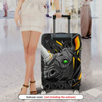 1-Piece Abstract Geometric Animal Horns Colorful Eye Rhino  Suitcase Luggage Cover, Stretch Protective Sleeve