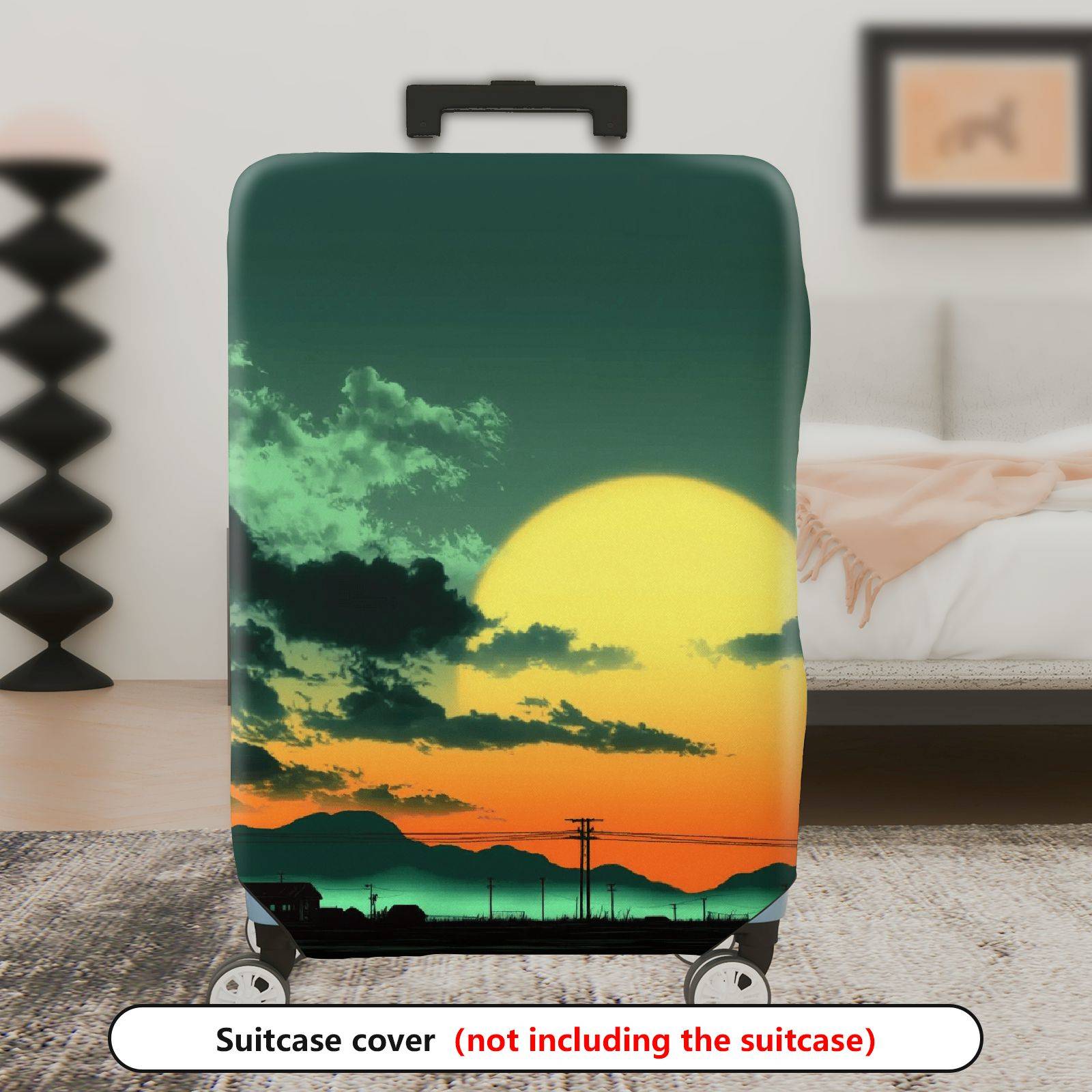 1-Piece Sunset Mountain Landscape Cloud Sky Nature  Suitcase Luggage Cover, Stretch Protective Sleeve