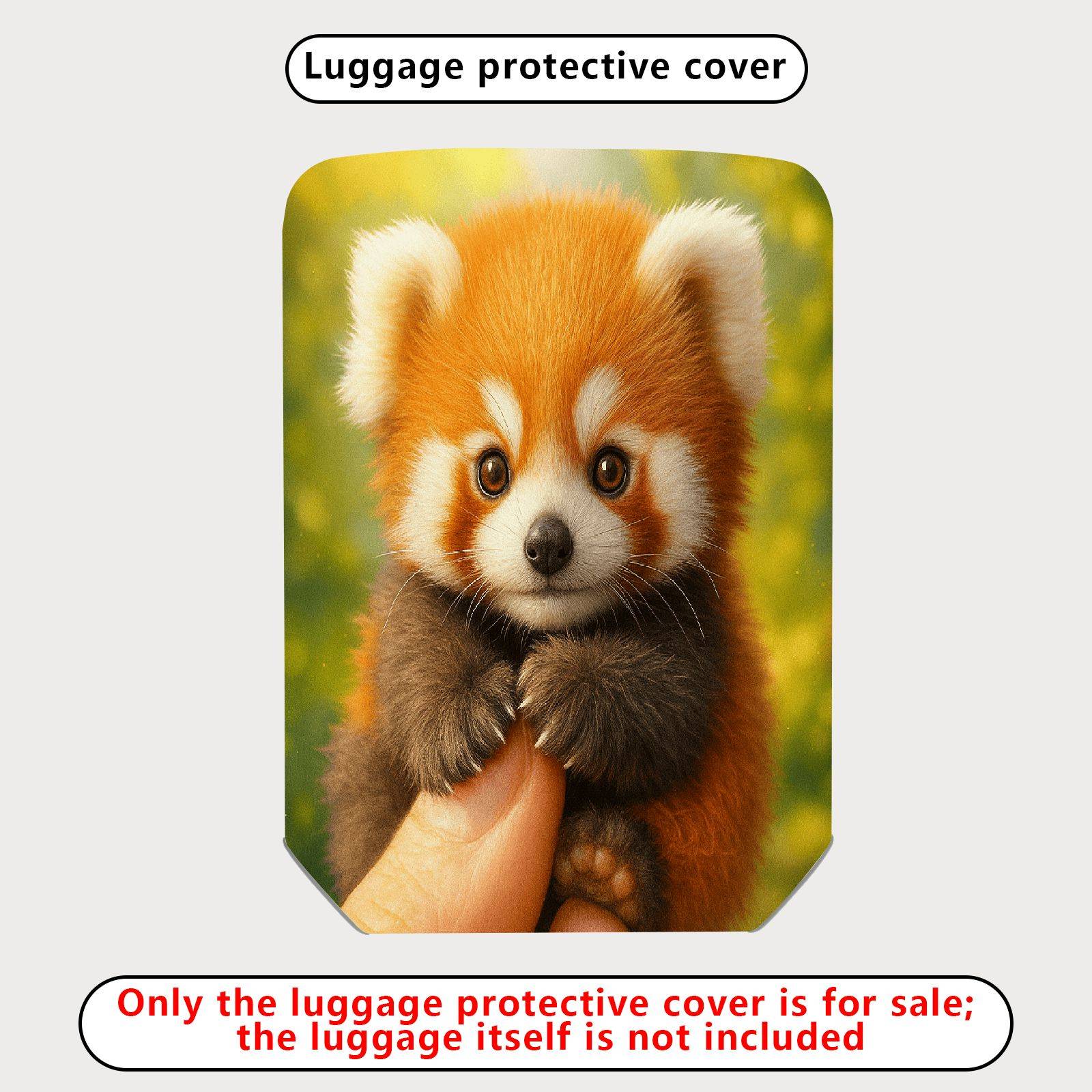 1-Piece Cute Adorable Red Panda Animal Nature Wildlife  Suitcase Luggage Cover, Stretch Protective Sleeve