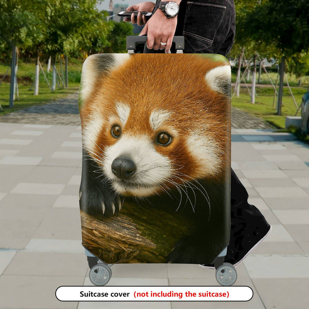1-Piece Woodland Animal Red Panda Cute Nature Wildlife Forest  Suitcase Luggage Cover, Stretch Protective Sleeve