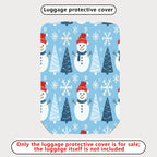 1-Piece Snowman Snowflake Christmas Tree Winter Holiday  Suitcase Luggage Cover, Stretch Protective Sleeve