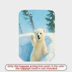 1-Piece Cute Polar Bear Winter Snow Forest Animal  Suitcase Luggage Cover, Stretch Protective Sleeve
